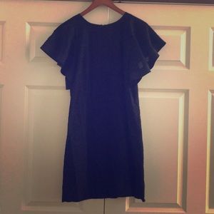 Flutter sleeve poplin dress